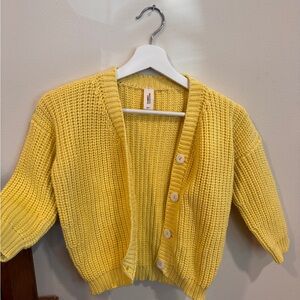 Cozy Yellow Knit Cardigan for Kids